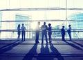 Back Lit Business People Discussion City Scape Meeting Concept Royalty Free Stock Photo