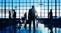 Back Lit Business People Traveling Airport Passenger Concept Royalty Free Stock Photo