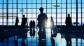 Back Lit Business People Traveling Airport Passenger Concept Royalty Free Stock Photo