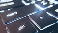 Back lit Keyboard with Shift, Ctrl, and Fn Keys Royalty Free Stock Photo