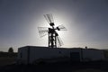 Back lit silhouette of windmill in Lajares Fuerteventura Las Palm
