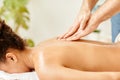 Back Massage Closeup Royalty Free Stock Photo