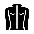 back massage glyph icon vector illustration