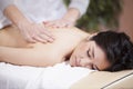 Back massage at a spa Royalty Free Stock Photo