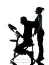 Back massage therapy with chair Royalty Free Stock Photo