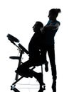 Back massage therapy with chair silhouette Royalty Free Stock Photo