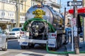 Back of a New Orleans Grease Trap Truck on the Job in New Orleans, Louisiana, USA Royalty Free Stock Photo