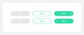 Back and next register buttons UI elements kit