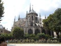 Back of Notre Dame of Paris church in Paris France Europe Royalty Free Stock Photo