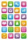 Back office flat style icon set