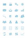 Back office icon sets - blue