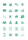 Back office icon sets - green