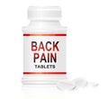 Back pain medication. Royalty Free Stock Photo
