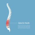 Back pain vector icon