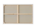 back of painter\'s canvas with exposed wood structure