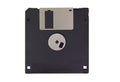 Back part of a black floppy disk isolated on a Royalty Free Stock Photo