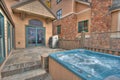 Back Patio and Hot Tub Royalty Free Stock Photo