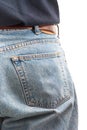 Back pocket of man wearing jeans