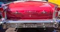 Back of a red classic american Oldsmobile car Royalty Free Stock Photo