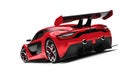 Back of a red custom sport car Royalty Free Stock Photo