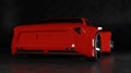 Back of the red sport car concept model in dark scene Royalty Free Stock Photo