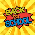 Back School Design Template Retro Comic