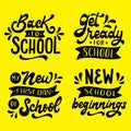 back school lettering set vector design illustration Royalty Free Stock Photo
