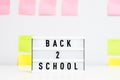 Back 2 school sign schedule board background Royalty Free Stock Photo