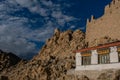 Shey Palace on Mountain in Leh Ladakh,Jammu and Kashmir, Royalty Free Stock Photo