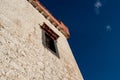 Window on the wall of Shey Palace Leh Ladakh ,Jammu and Kashmir , India Royalty Free Stock Photo