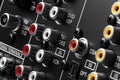 Back side of AV receiver Royalty Free Stock Photo