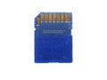 Back side of blue memory card Royalty Free Stock Photo