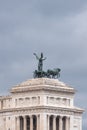 Back Side of The Bronze Statue of Victory on the Monument Dedicated to The Italian King Vittorio Emanuele II Called Vittorianno in