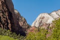 The Great White Throne at Zion National Park. Royalty Free Stock Photo