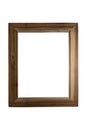 Back side of a hand crafted rectangular wood photo frame Royalty Free Stock Photo