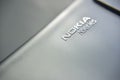 Back side of metal cover of nokia mobile phone n-series