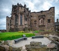 A back side view of Scottish National War Memorial inside of Edinburgh Castle