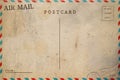 Back side of vintage postcard Royalty Free Stock Photo