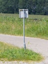 Back of a sign at a dutch road