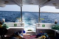 The back of the snorkeling boat