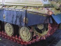 the back of the Soviet tank and its anti-cumulative defense