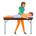 Back spine masseur icon, cartoon style