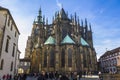 Back of St. Vitus Cathedral in Prague Royalty Free Stock Photo
