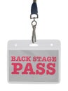 Back Stage Pass In A Lanyard