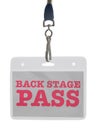 Back Stage Pass In A Lanyard Royalty Free Stock Photo