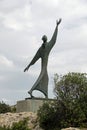 Back of the Statue of Saint Francis of Assisi Royalty Free Stock Photo