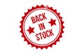 Back in stock Rubber Stamp. Red Back in stock Rubber Grunge Stamp Seal Vector Illustration - Vector Royalty Free Stock Photo