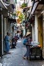 Back-street daily life at Xom Chieu Market, Saigon, South of Vietnam Royalty Free Stock Photo