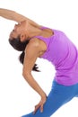 Back stretch yoga blue Royalty Free Stock Photo