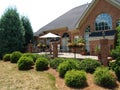 Back Terrace in Brick and Iron Royalty Free Stock Photo